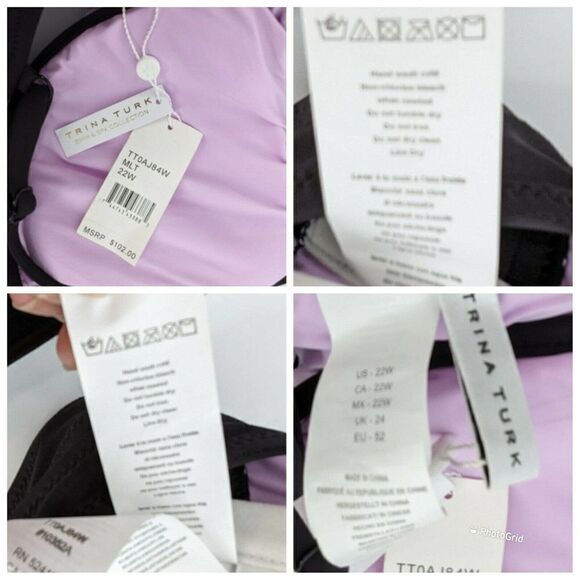 Trina Turk Womens Two Piece Tropical Floral Swimsuit Size 22W NWT - Picture 8 of 12